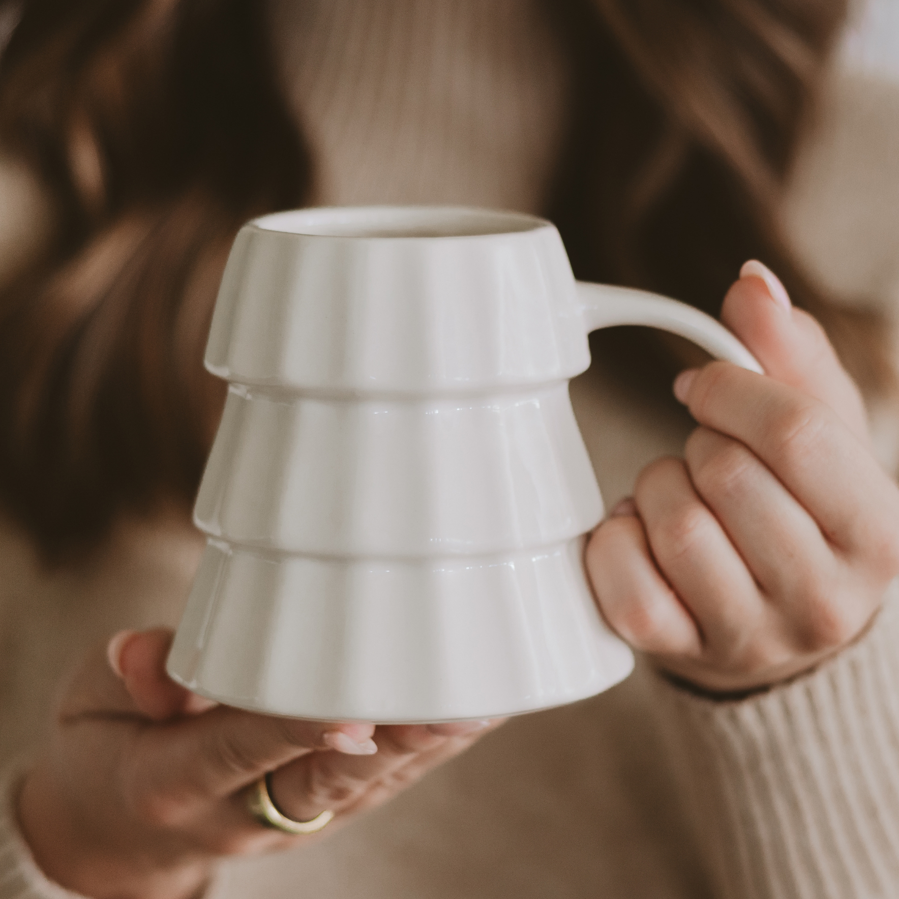 *NEW* Cream Tree Coffee Mug - Christmas Decor & Gifts