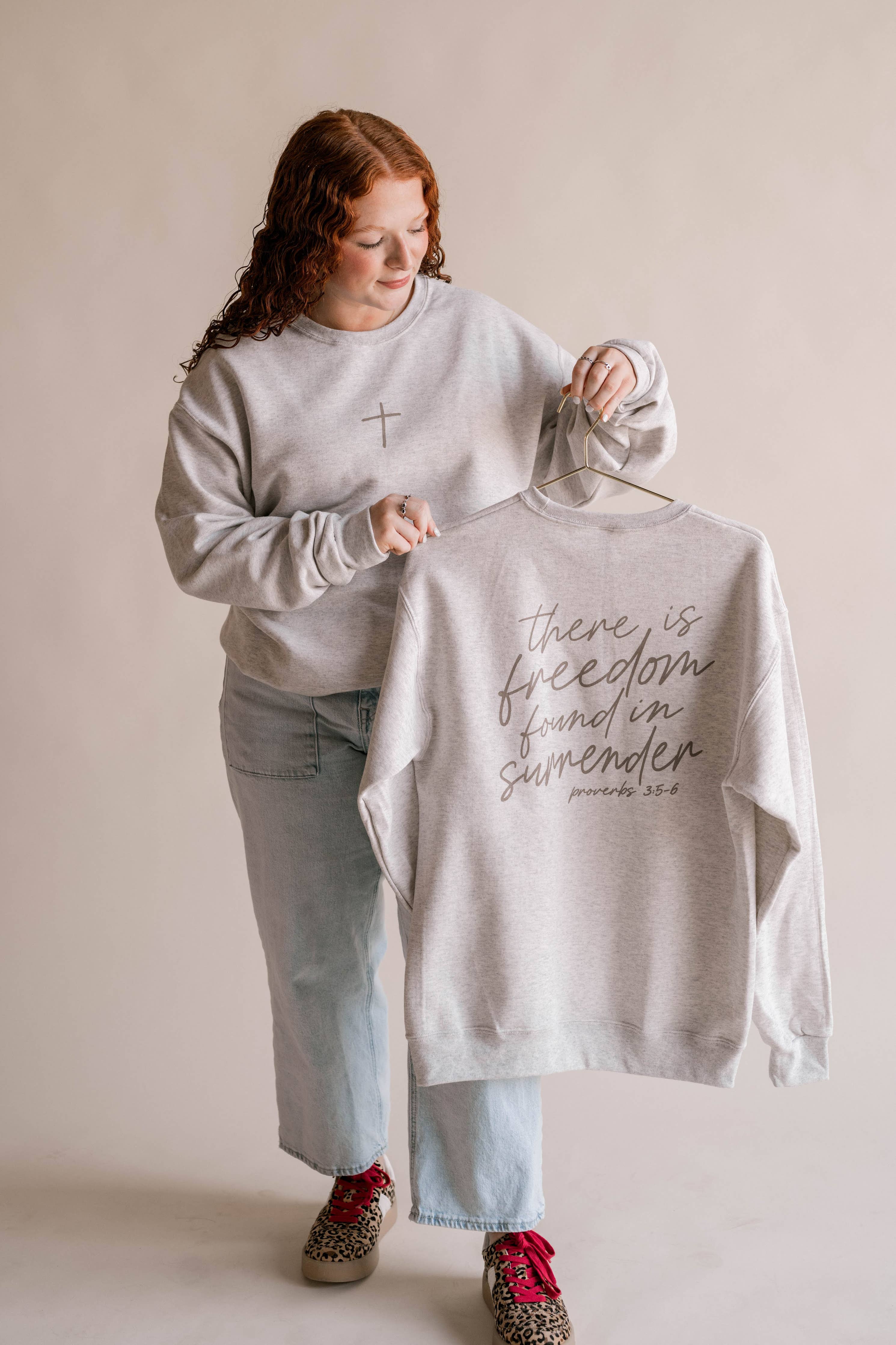 Freedom In Surrender Pullover | Christian Pullover : S, M, L, XL